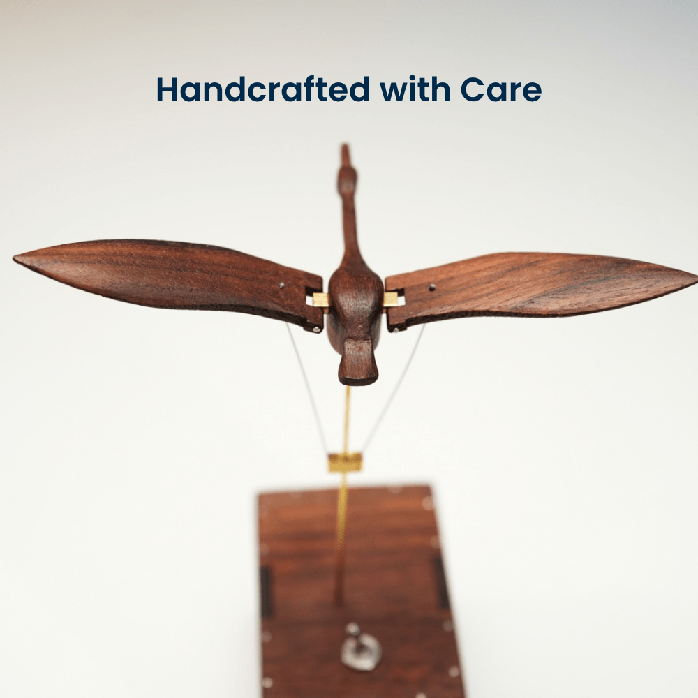 Handcrafted Walnut Swan Automaton — handcrafted wooden automaton