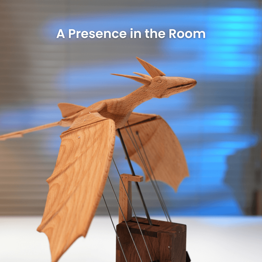 Handcrafted Wooden Ocean Dragon Automaton — handcrafted wooden automaton