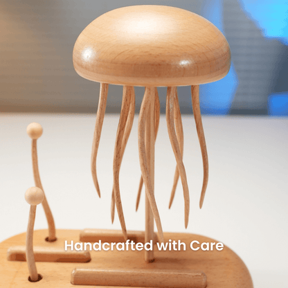 Handcrafted Wooden Jellyfish Automaton (Big) — handcrafted wooden automaton