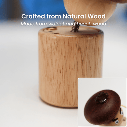 Handcrafted Wooden Mushroom Automaton — handcrafted wooden automaton