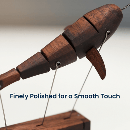 Handcrafted Walnut Whale Automaton — handcrafted wooden automaton
