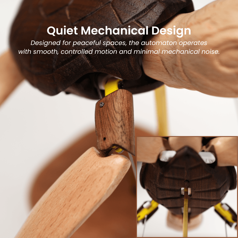 Handcrafted Wooden Sea Turtle Automaton — handcrafted wooden automaton