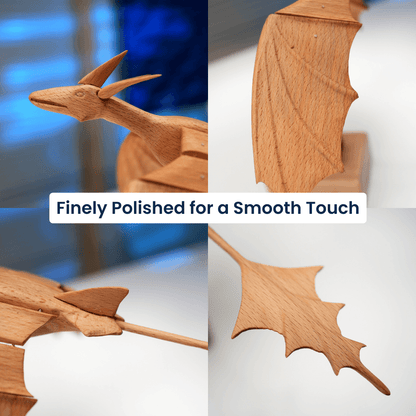 Handcrafted Wooden Ocean Dragon Automaton — handcrafted wooden automaton