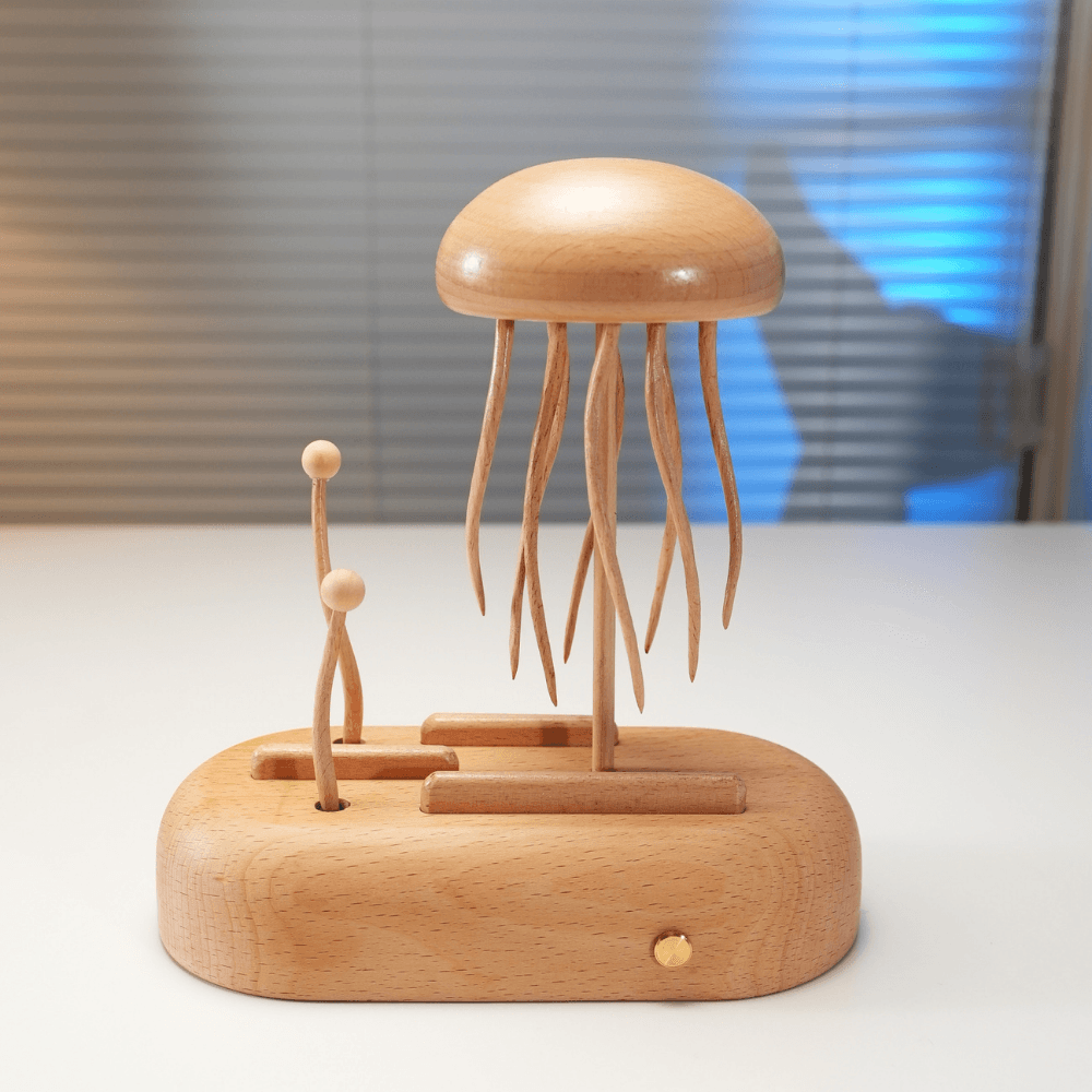 Handcrafted Wooden Jellyfish Automaton (Big) — handcrafted wooden automaton