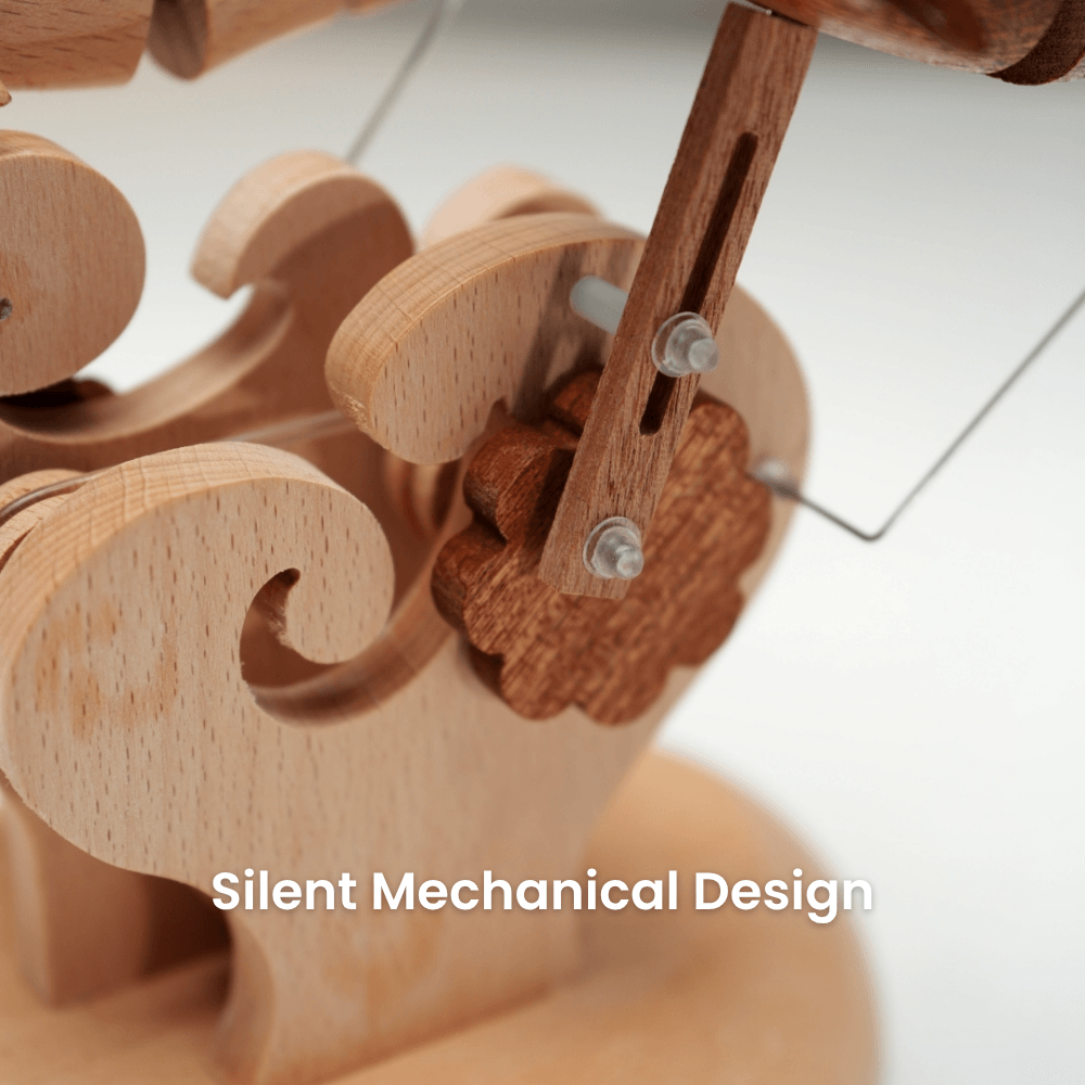 Handcrafted Wooden Dolphin Automaton — handcrafted wooden automaton