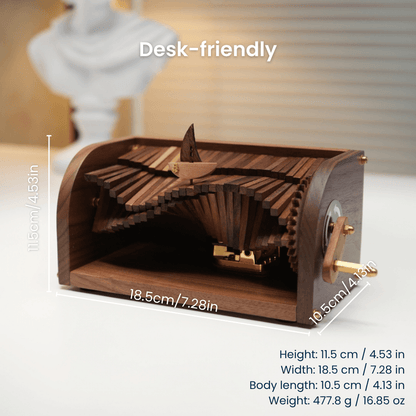 Handcrafted Wooden “Song of the Waves” Music Box Automaton — handcrafted wooden automaton