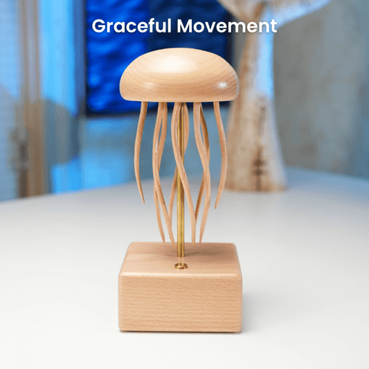Handcrafted Wooden Jellyfish Automaton — handcrafted wooden automaton