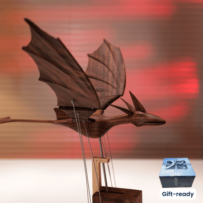 Handcrafted Wooden Ocean Dragon Automaton — handcrafted wooden automaton
