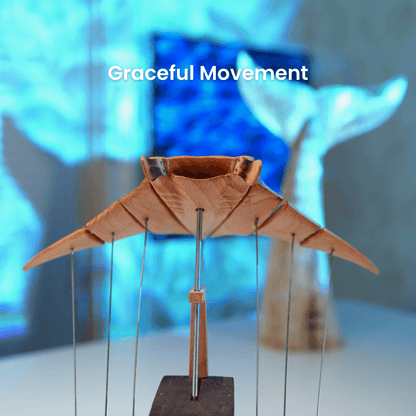 Handcrafted Wooden Manta Ray Automaton — handcrafted wooden automaton