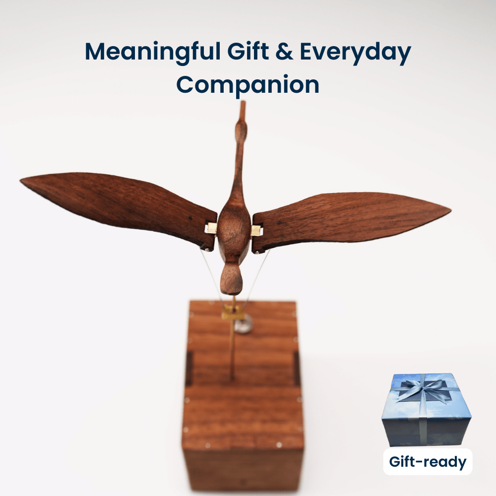 Handcrafted Walnut Swan Automaton — handcrafted wooden automaton
