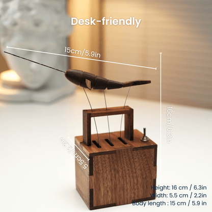 Handcrafted Walnut Whale Automaton — handcrafted wooden automaton