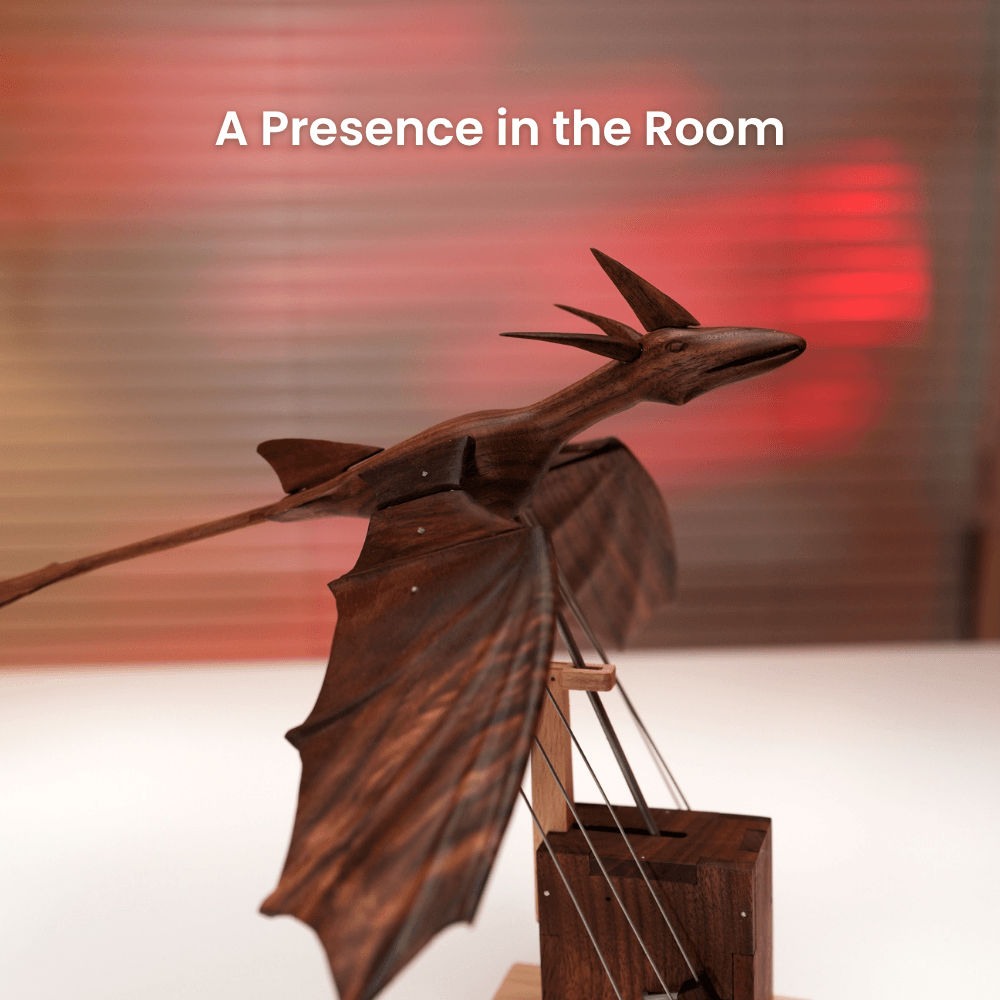 Handcrafted Wooden Ocean Dragon Automaton — handcrafted wooden automaton