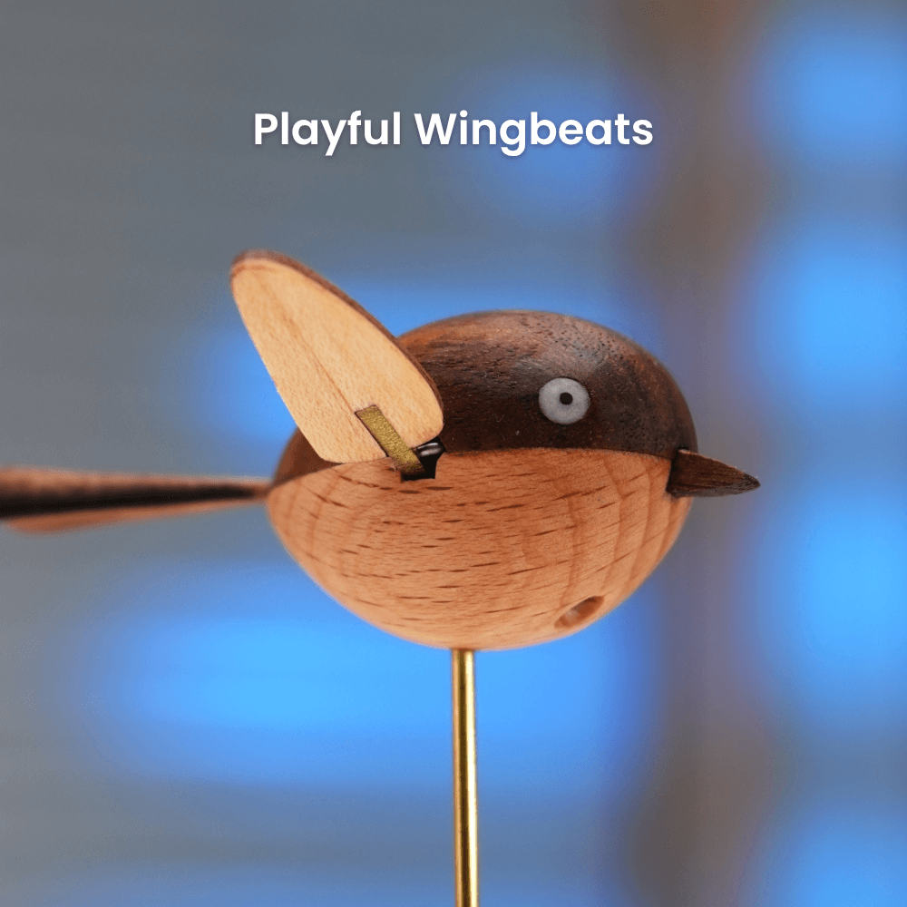 Handcrafted Walnut Bird Automaton — handcrafted wooden automaton