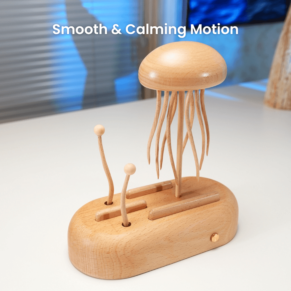 Handcrafted Wooden Jellyfish Automaton (Big) — handcrafted wooden automaton