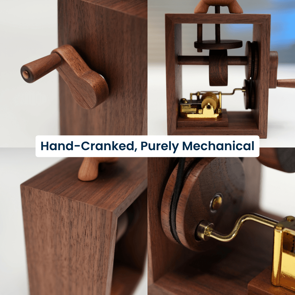 Handcrafted Wooden Bull Music Box Automaton — handcrafted wooden automaton