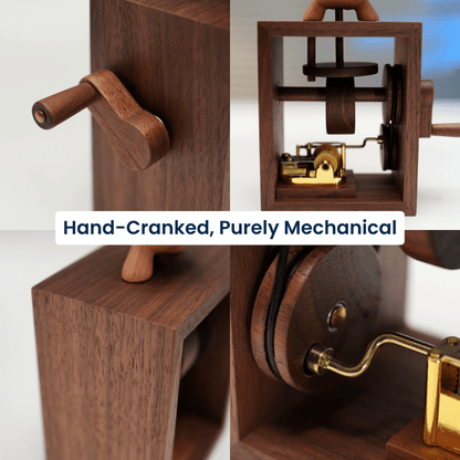 Handcrafted Wooden Bull Music Box Automaton — handcrafted wooden automaton