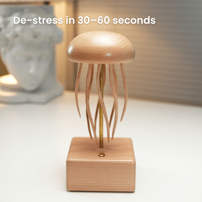 Handcrafted Wooden Jellyfish Automaton — handcrafted wooden automaton