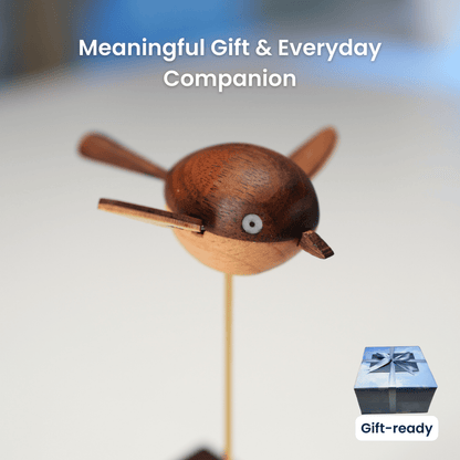 Handcrafted Walnut Bird Automaton — handcrafted wooden automaton