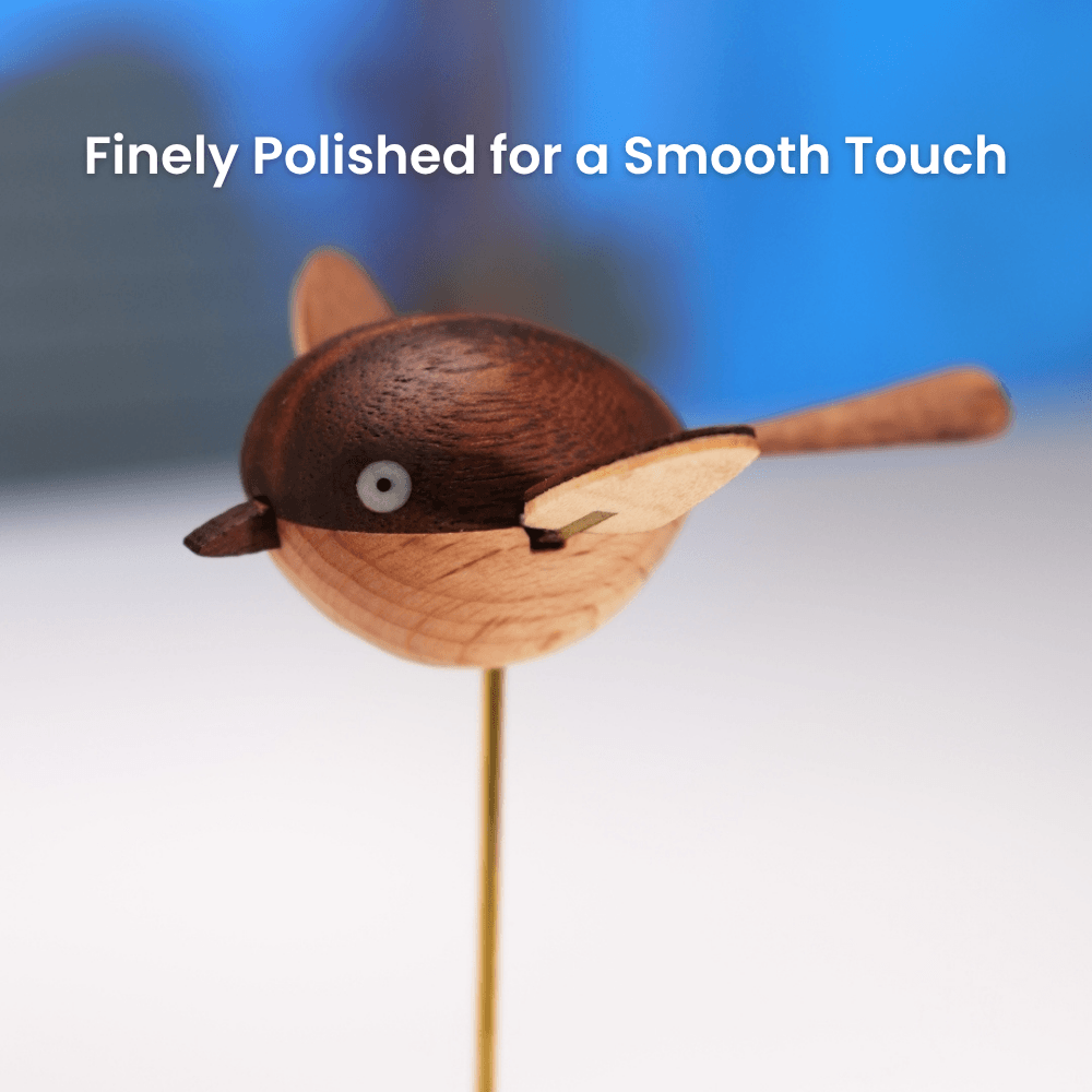 Handcrafted Walnut Bird Automaton — handcrafted wooden automaton