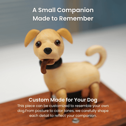 Handcrafted Wooden Dog Crank Automaton — handcrafted wooden automaton