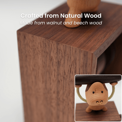 Handcrafted Wooden Bull Music Box Automaton — handcrafted wooden automaton