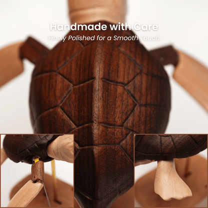 Handcrafted Wooden Sea Turtle Automaton — handcrafted wooden automaton